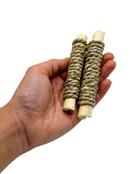 Woven Natural Seagrass Dried Bamboo Chew Toy Treat For Rabbits, Hamsters, Guinea Pigs, Chinchillas & Small Rodents