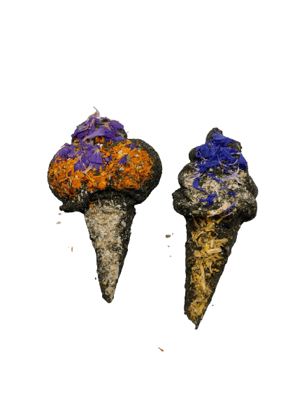 4 Pack Floral Ice Cream Cone Treats for Rabbits, Hamsters, Guinea Pigs, Chinchillas and Small Rodents.