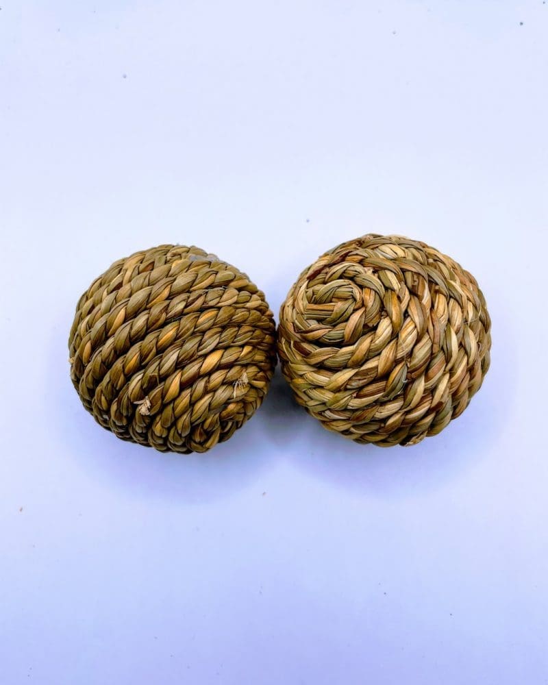Sepak Takraw Grass Ball Toy for Cats and Small Dogs.