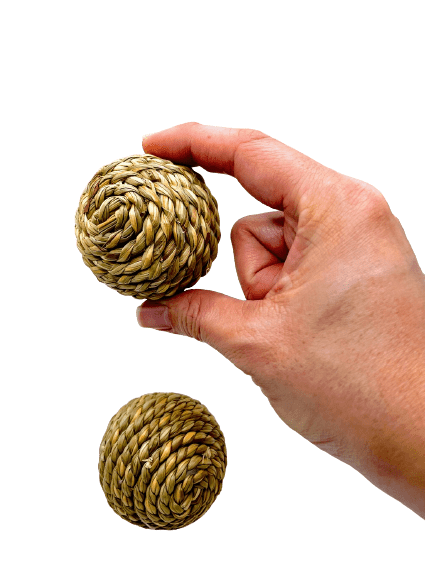 Sepak Takraw Grass Ball Toy for Cats and Small Dogs.
