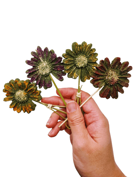 Sunflower Lollipop Floral Timothy Hay Grass Treat For Rabbits, Hamsters, Guinea Pigs, Chinchillas, Gerbils, Ferrets and other Small Rodents.
