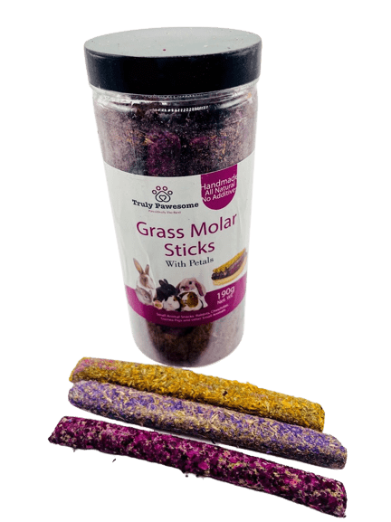 Floral Forage Mix Sticks with Calendula, Rose, and Myosotis Flower Treat for Rabbit, Hamsters, Guinea Pigs, Chinchillas & Small Rodents