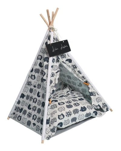 Cushion Teepee, Tent and Bed for Pet for Dogs, Cats, Rabbits, Guinea Pigs, Hedgehog, and Ferrets